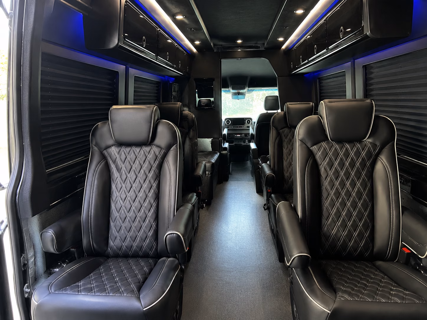 conference and convention attendee sprinter van transportation in fresno california